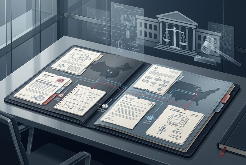 Evidence records for invention location and foreign-filing security review