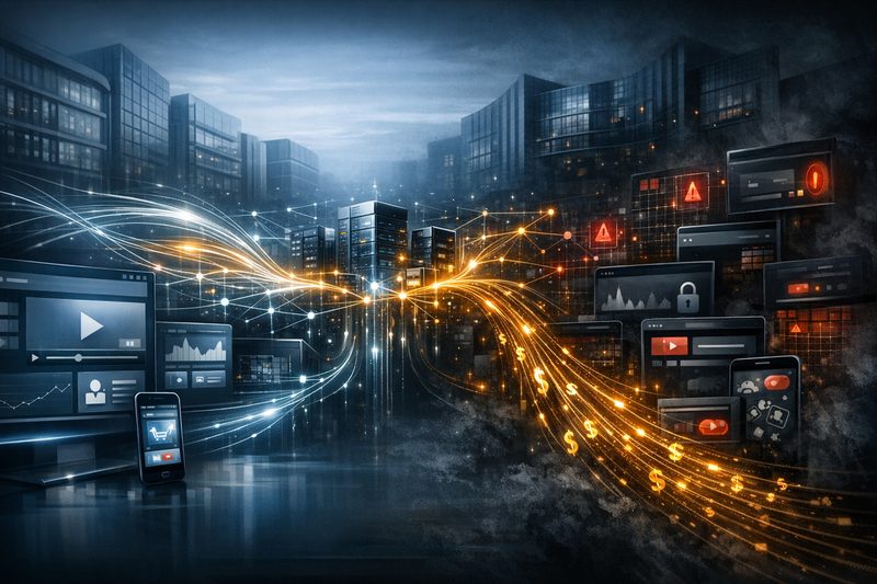 Programmatic ad spend flowing through a hidden network of pirate sites