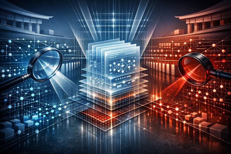 Abstract data layers and patent review signals around AI disclosure