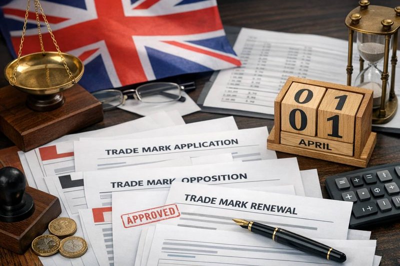 Updated UK trade mark procedure forms and fee fields