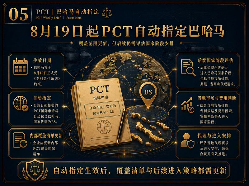 PCT自动指定巴哈马