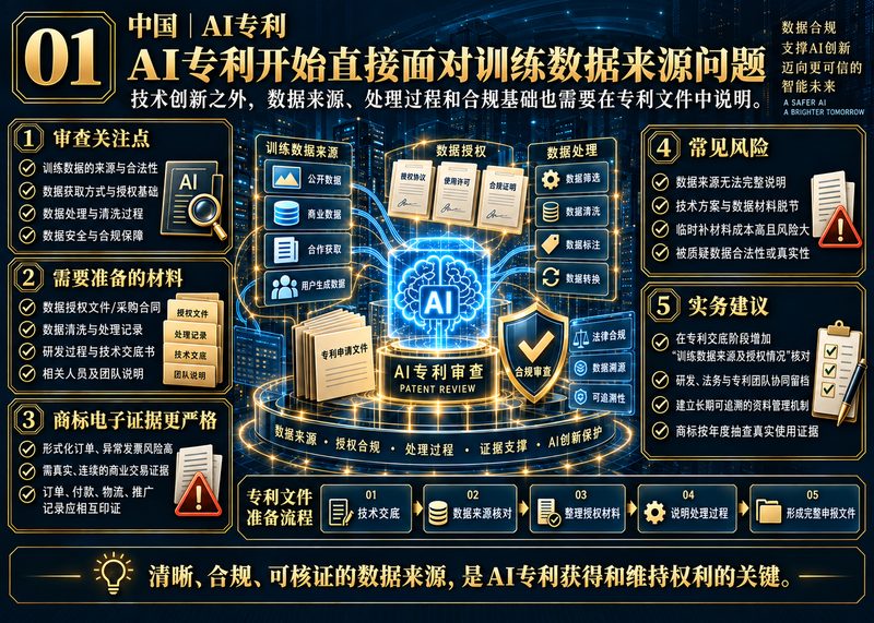 中国AI专利审查与训练数据合规