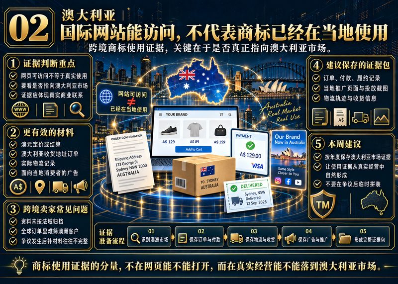 澳大利亚跨境商标真实使用证据
