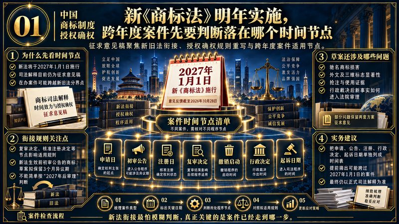 中国新商标法衔接与授权确权规则